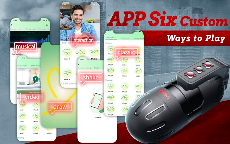 Âm đạo giả Leten Thunder đa chế độ rung bú mút điều khiển qua app